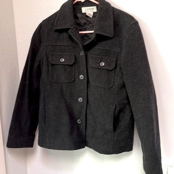 J Crew Black Wool PNW hipster Jacket - Picture 1 of 2